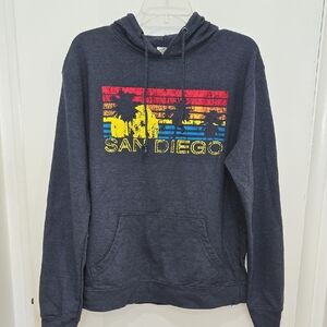 Dark Gray Hoodie With San Diego Graphic Men's Large